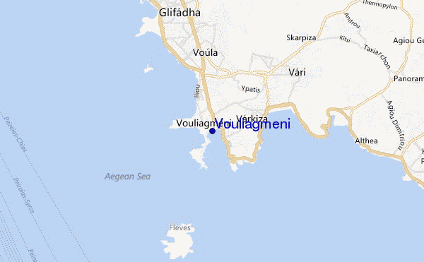mappa di localizzazione di Vouliagmeni