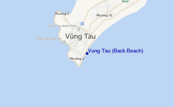 mappa di localizzazione di Vung Tau (Back Beach)