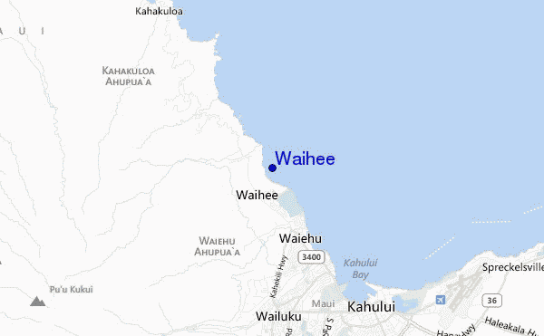 mappa di localizzazione di Waihee