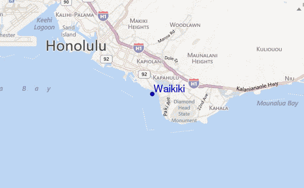 mappa di localizzazione di Waikiki
