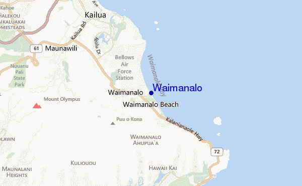 mappa di localizzazione di Waimanalo