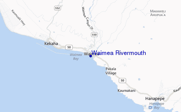 mappa di localizzazione di Waimea Rivermouth