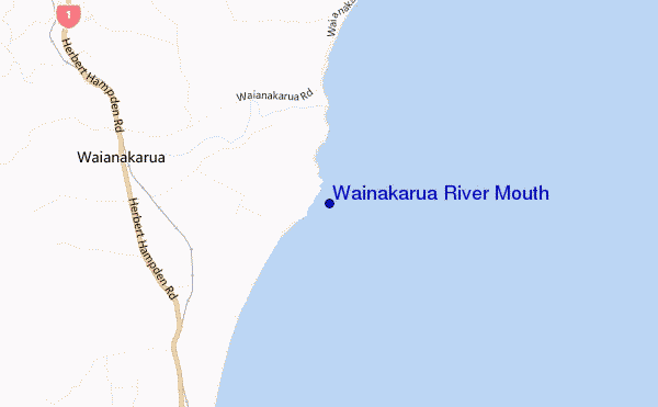 mappa di localizzazione di Wainakarua River Mouth