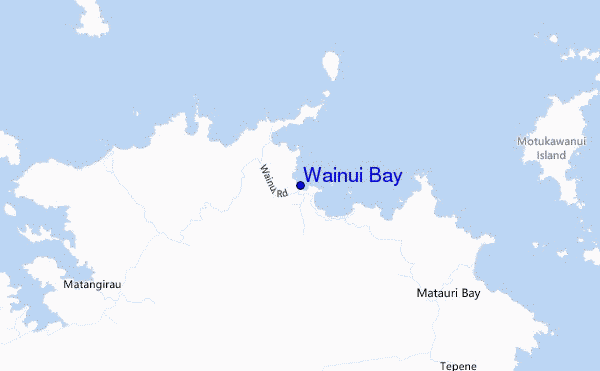 mappa di localizzazione di Wainui Bay