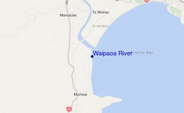 mappa di localizzazione di Waipaoa River