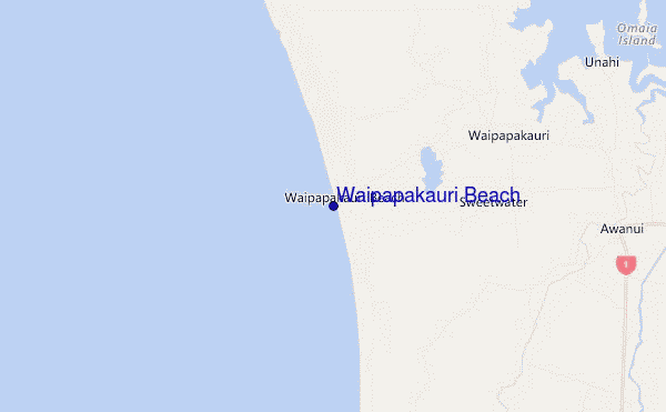 mappa di localizzazione di Waipapakauri Beach
