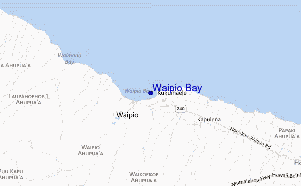 mappa di localizzazione di Waipio Bay