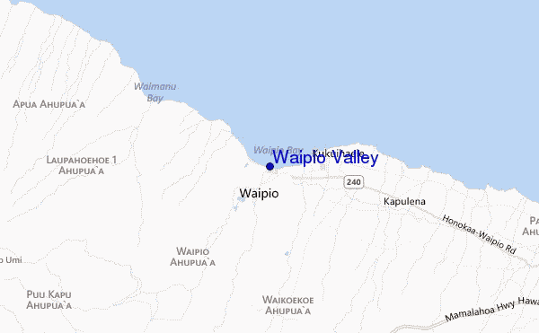 mappa di localizzazione di Waipio Valley