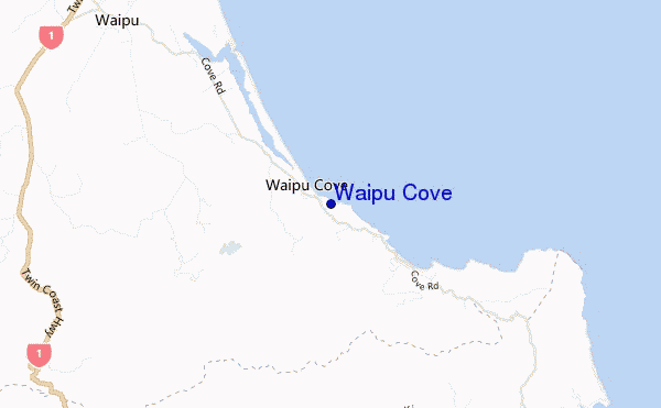 mappa di localizzazione di Waipu Cove