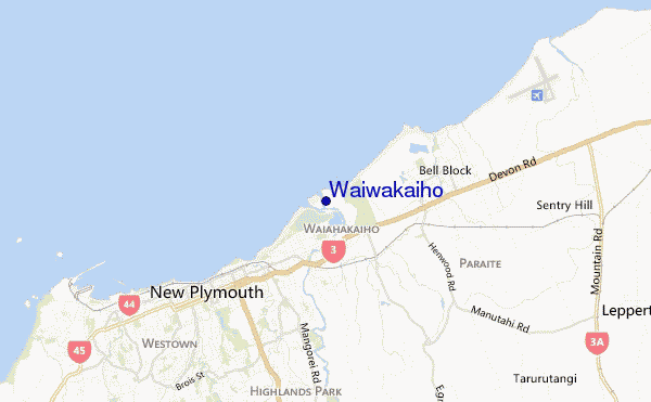 mappa di localizzazione di Waiwakaiho