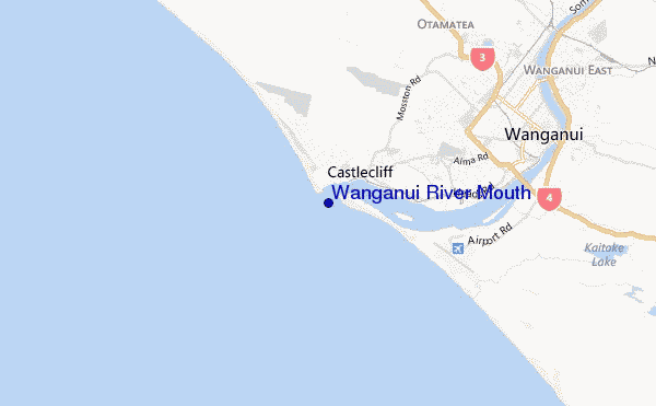 mappa di localizzazione di Wanganui River Mouth