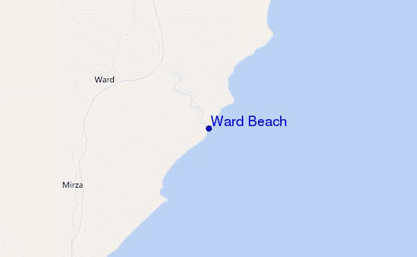 mappa di localizzazione di Ward Beach