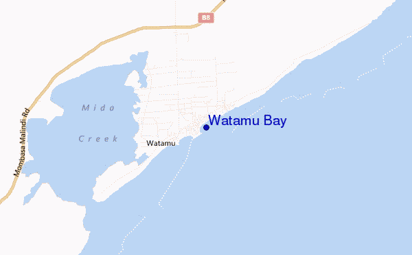 mappa di localizzazione di Watamu Bay