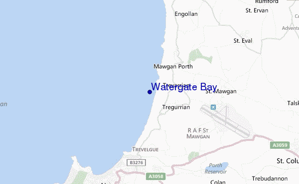 mappa di localizzazione di Watergate Bay
