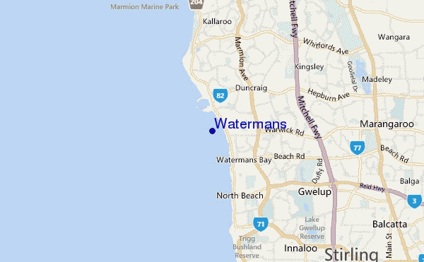 mappa di localizzazione di Watermans