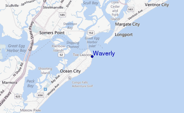 mappa di localizzazione di Waverly