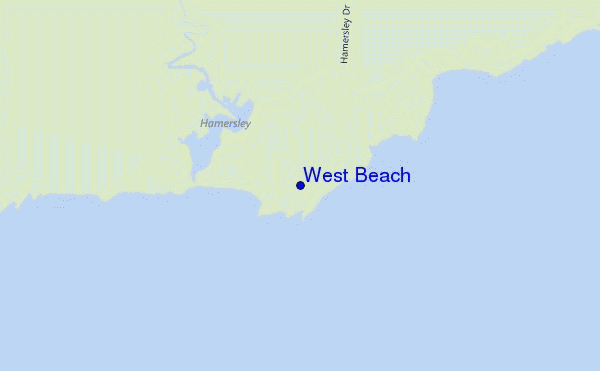 mappa di localizzazione di West Beach