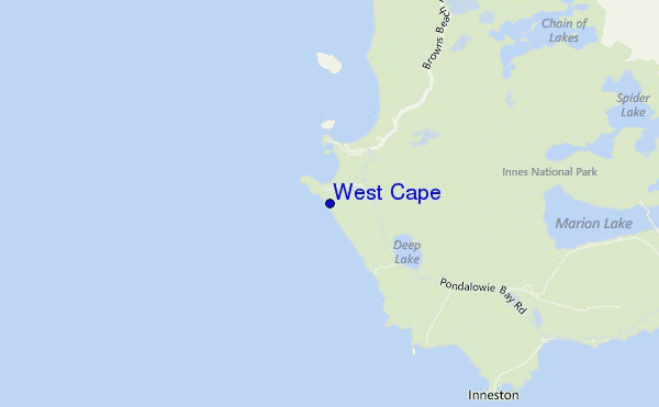 mappa di localizzazione di West Cape