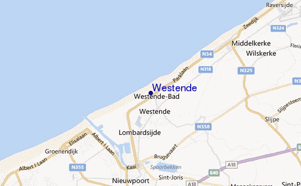 mappa di localizzazione di Westende