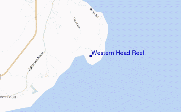 mappa di localizzazione di Western Head Reef