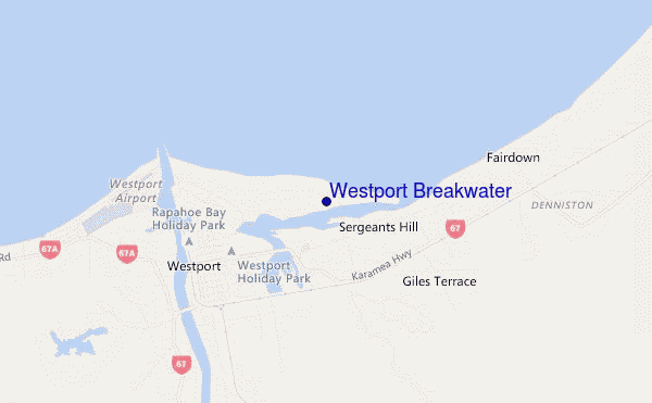 mappa di localizzazione di Westport Breakwater