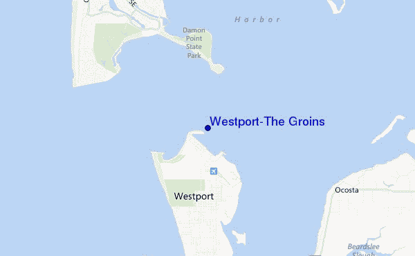 mappa di localizzazione di Westport-The Groins