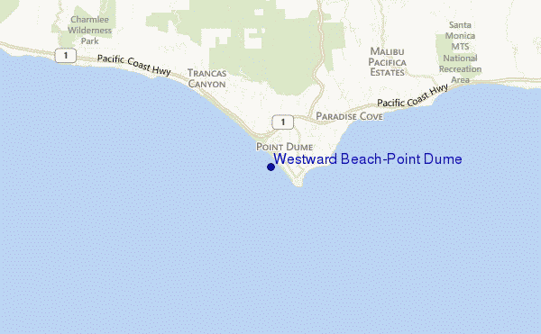 mappa di localizzazione di Westward Beach/Point Dume