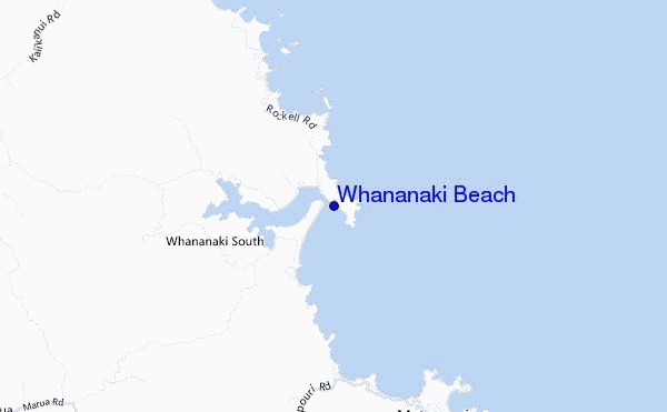 mappa di localizzazione di Whananaki Beach