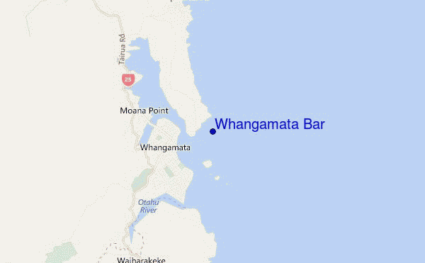 mappa di localizzazione di Whangamata Bar