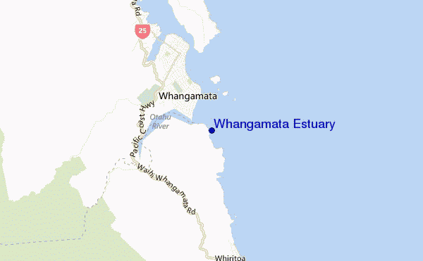 mappa di localizzazione di Whangamata Estuary