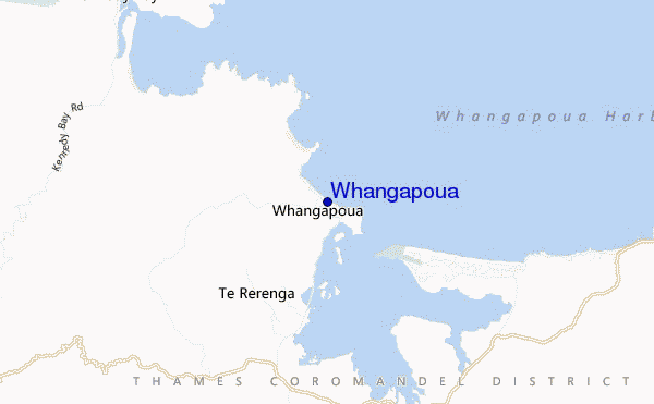 mappa di localizzazione di Whangapoua