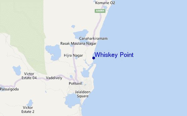 mappa di localizzazione di Whiskey Point
