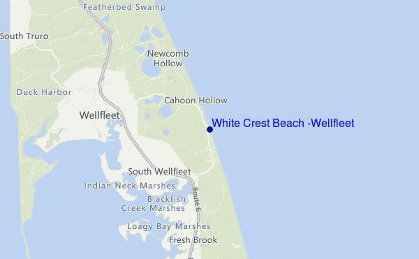 mappa di localizzazione di White Crest Beach (Wellfleet)