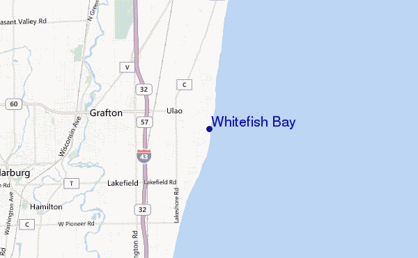 mappa di localizzazione di Whitefish Bay