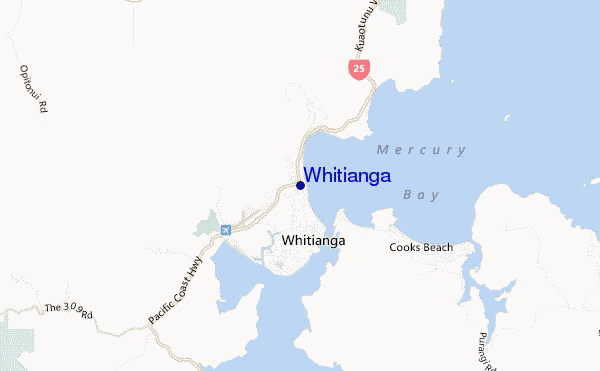mappa di localizzazione di Whitianga