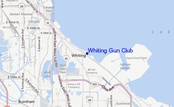 mappa di localizzazione di Whiting Gun Club