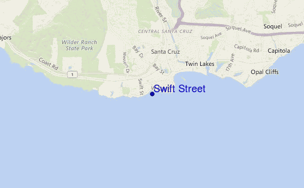 mappa di localizzazione di Swift Street