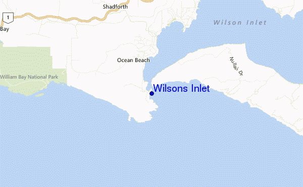 mappa di localizzazione di Wilsons Inlet