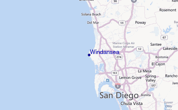 Windansea Location Map