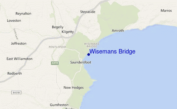 mappa di localizzazione di Wisemans Bridge