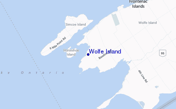 mappa di localizzazione di Wolfe Island