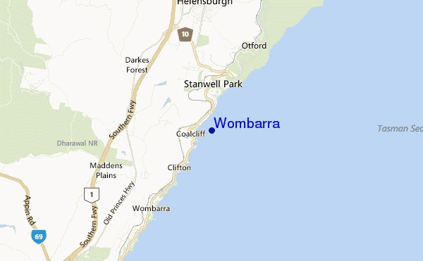 mappa di localizzazione di Wombarra