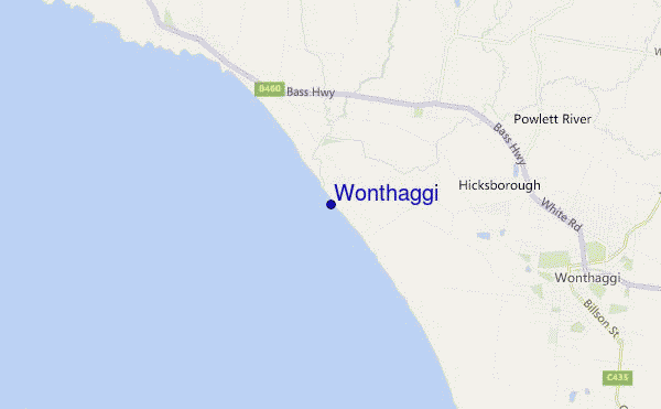 mappa di localizzazione di Wonthaggi