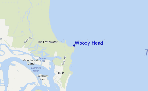 mappa di localizzazione di Woody Head