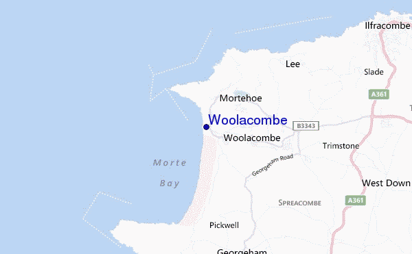 mappa di localizzazione di Woolacombe