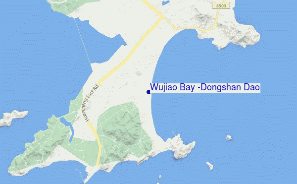 mappa di localizzazione di Wujiao Bay (Dongshan Dao)