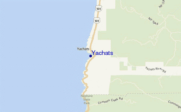 mappa di localizzazione di Yachats