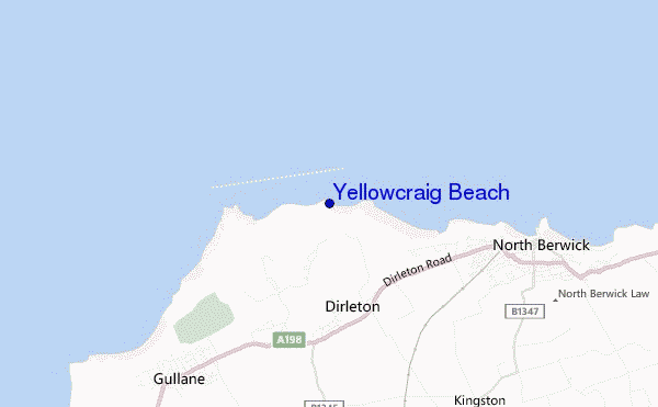 mappa di localizzazione di Yellowcraig Beach