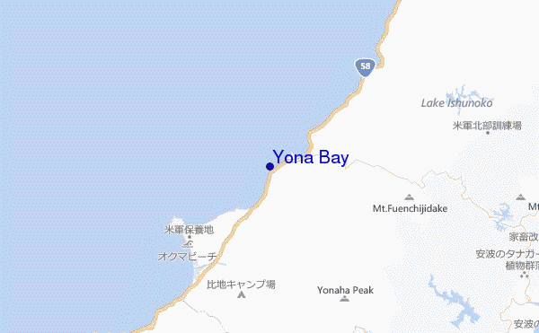mappa di localizzazione di Yona Bay