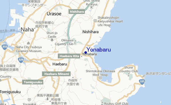 mappa di localizzazione di Yonabaru